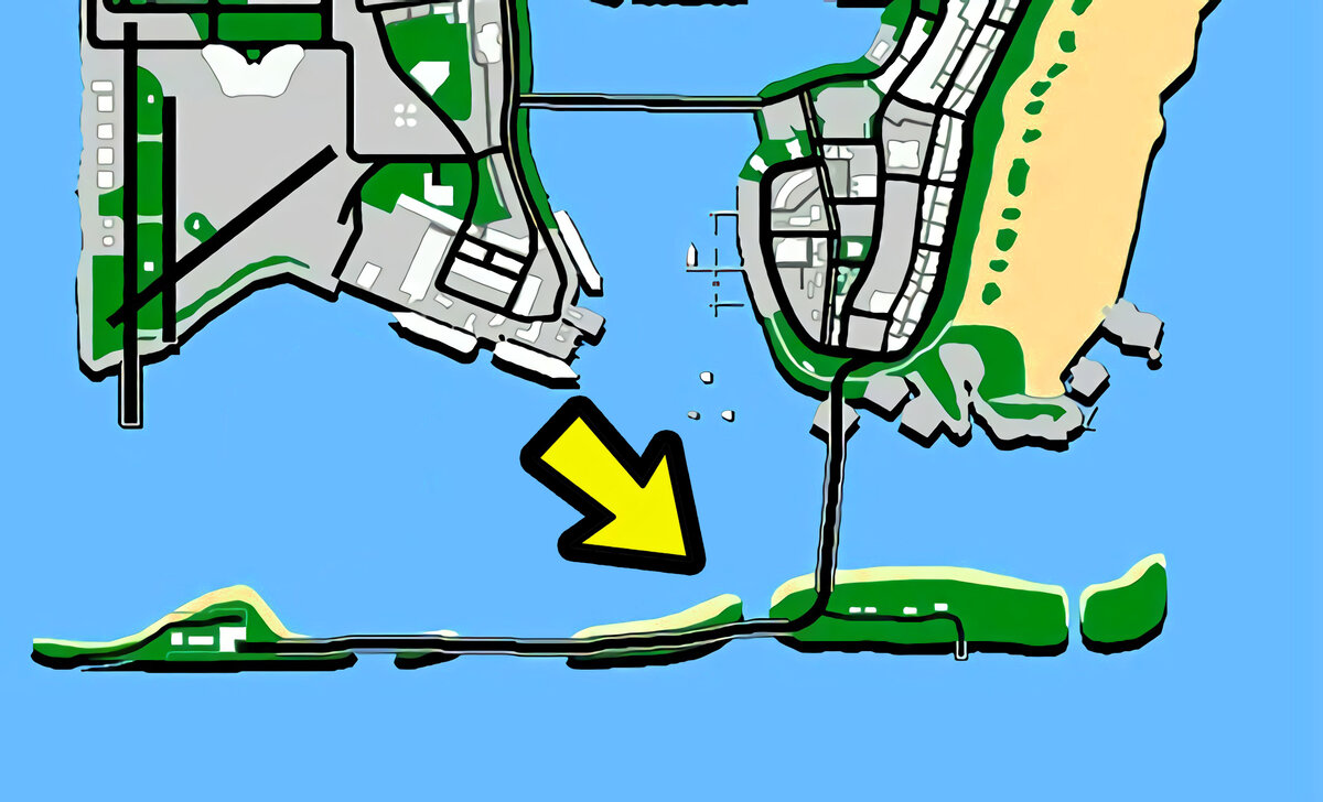 Возможный вид островов на карте Vice City. Автор: Zaccoxtv.