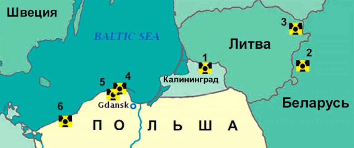 Возможные места строительства станции - на севере Польши