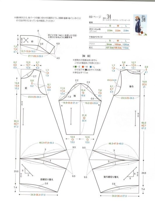 Выкройка бохо-платья бочонок