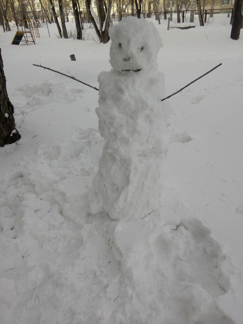 Весна в Барнауле конец марта 2018. Коллеги сотворили :-) :-)