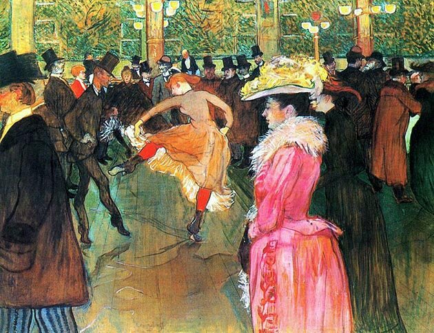 Танец в «Мулен Руж». Анри де Тулуз-Лотрек, 1889. Источник: wikipedia.org