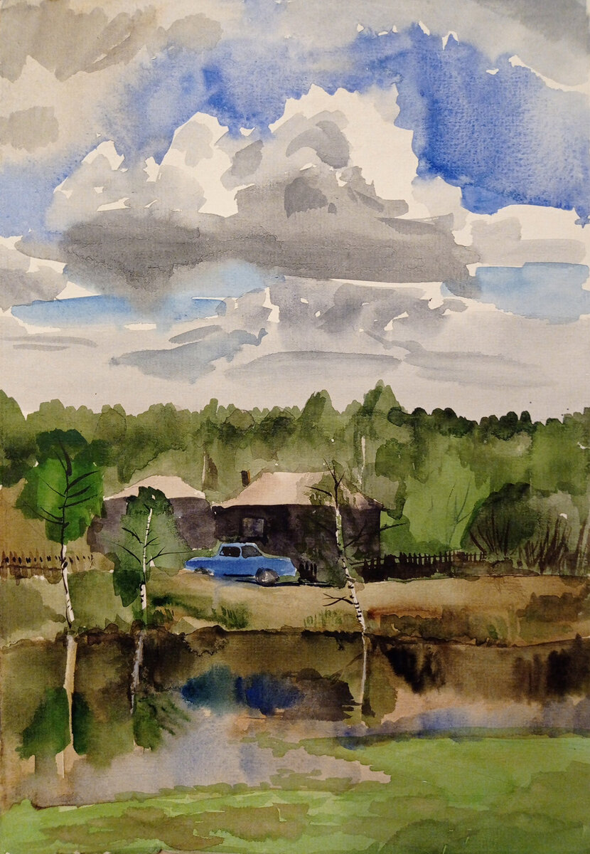 Пруд. Дачное место.