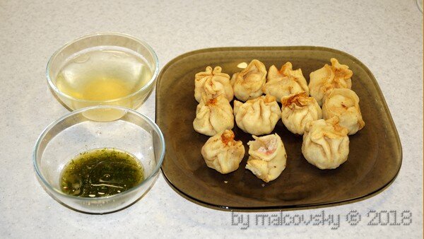 Пельмени с щукой по-китайски