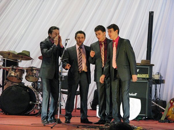 Мужской квартет на фестивале. СПб.