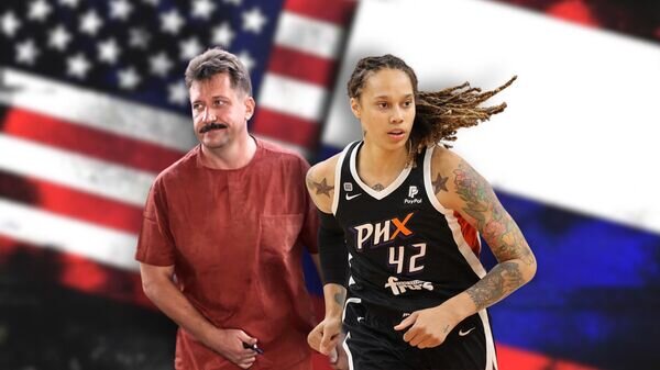    Виктор Бут / Бриттни Грайнер© Иллюстрация РИА Новости . AFP / NICOLAS ASFOURI / CHRISTIAN PETERSEN