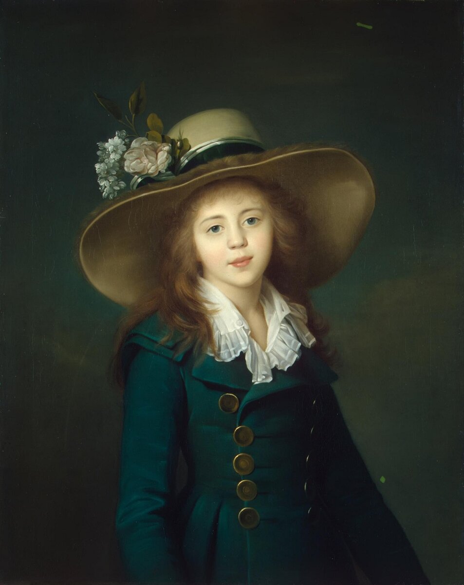Жан-Луи Вуаль «Портрет девочки в шляпе» (не является портретом Марии Барятинской) / Эрмитаж, Санкт-Петербург