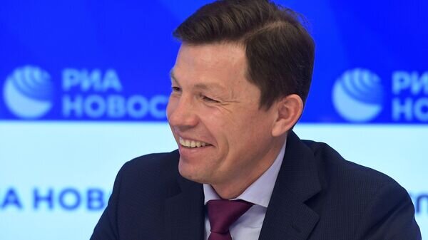    Президент Союза биатлонистов России Виктор Майгуров на пресс-конференции, посвященной подготовке к Олимпиаде - 2022 в Пекине, в Международном мультимедийном пресс-центре МИА "Россия сегодня" в Москве.© РИА Новости / Владимир Трефилов