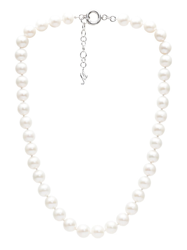 Колье Mercury Classic из белого золота с жемчугом и бриллиантами 