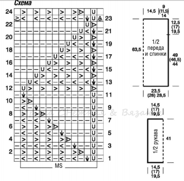 Спицы 6 схемы
