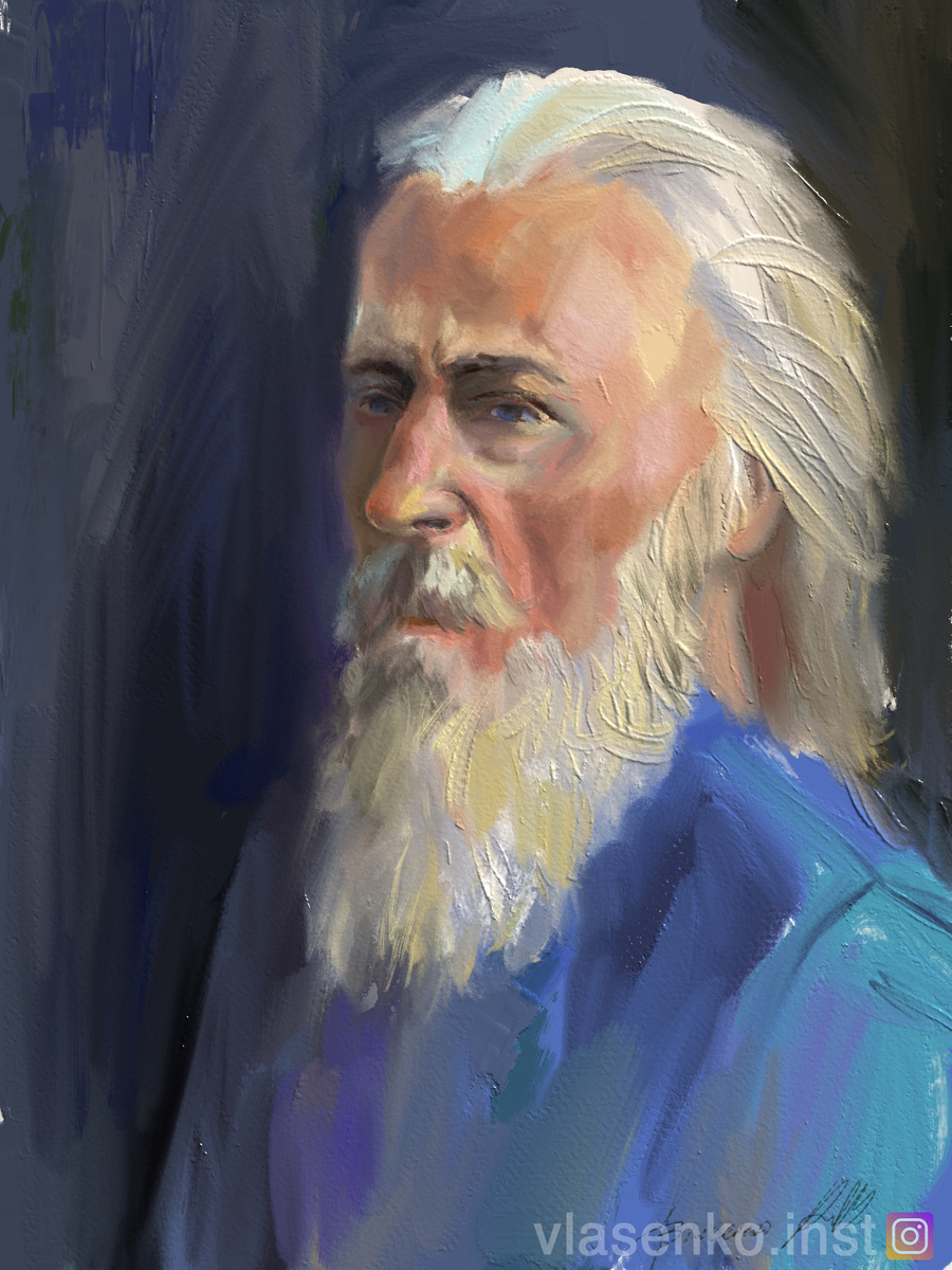 Наглядный пример "живых кистей", почти не отличить, а ведь это цифровая живопись