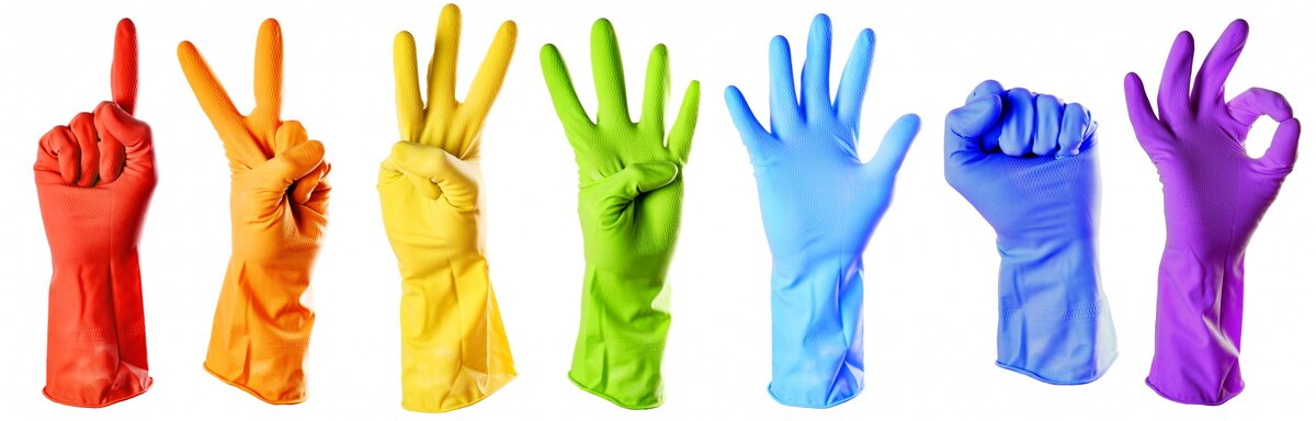 Различные размеры и варианты нитриловых перчаток