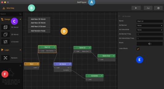 Интерфейс Buildbox