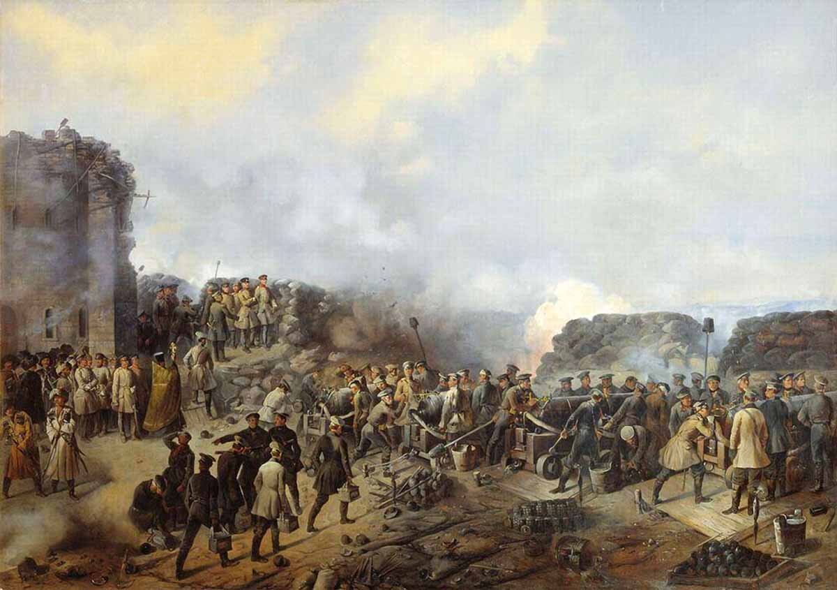 «Бой на Малаховом кургане в Севастополе в 1855 году» 1856
Холст, масло
Центральный военно-исторический музей артиллерии, инженерных войск и войск связи