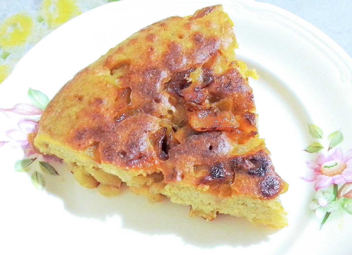 Пирог с яблоками без духовки