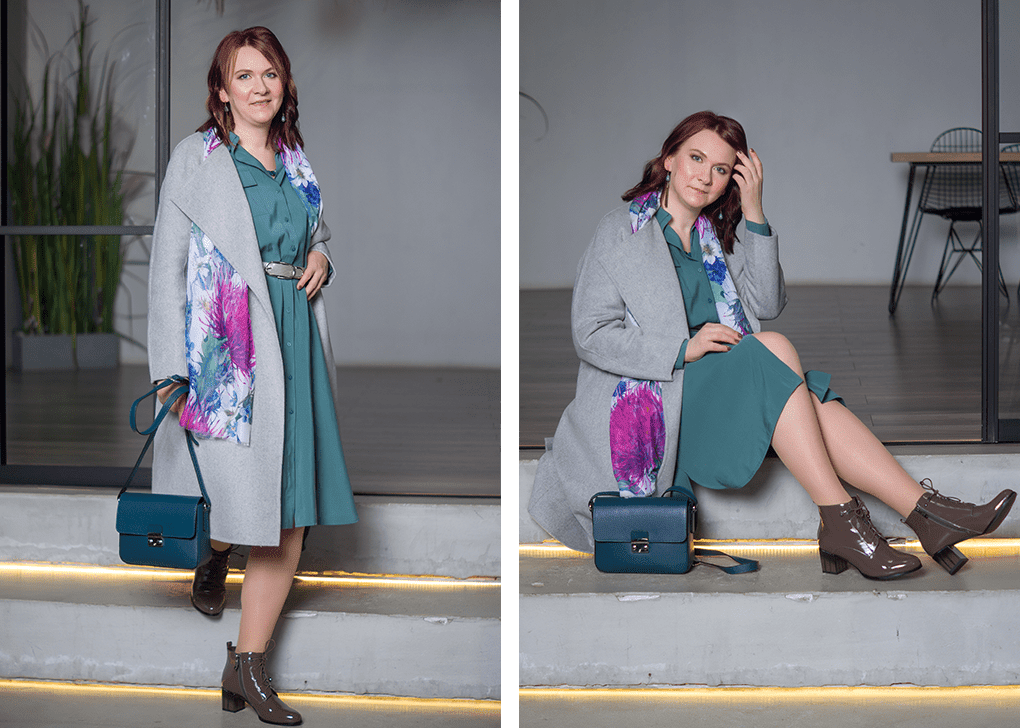 На фото: клиентка Юлия во время фотосессии после работы над образом