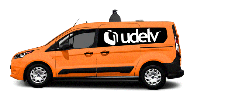 

Находящийся в США стартап Udelv предоставляет беспилотные транспортные средства для поставок последней мили. Он сочетает в себе передовые алгоритмы искусственного интеллекта и сверхскоростные телеоперации для помощи человеку в уникальных ситуациях. Фургоны стартапа имеют грузоподъемность ок. 360 кг (800+ фунтов) и развивают скорость до 100 км/ч (60 миль/ч). Фургоны доставляют продукты из близлежащих магазинов и отправляют push-уведомления при поступлении заказа.