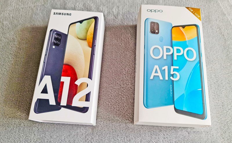 Samsung Galaxy A12 и Oppo A15