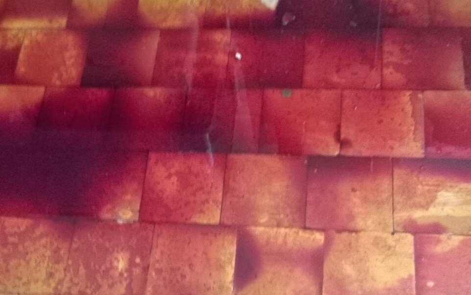 Промытый участок раствором марганцовки