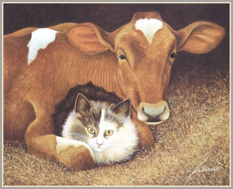 Кошки американского художника Lowell Herrero. Фото с сайта liveinternet.ru