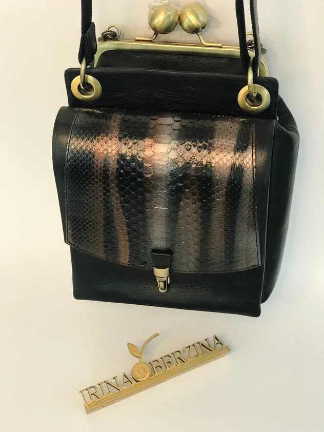 Кожаная сумка "Жанелль-25". Ателье Ирины Берзиной.