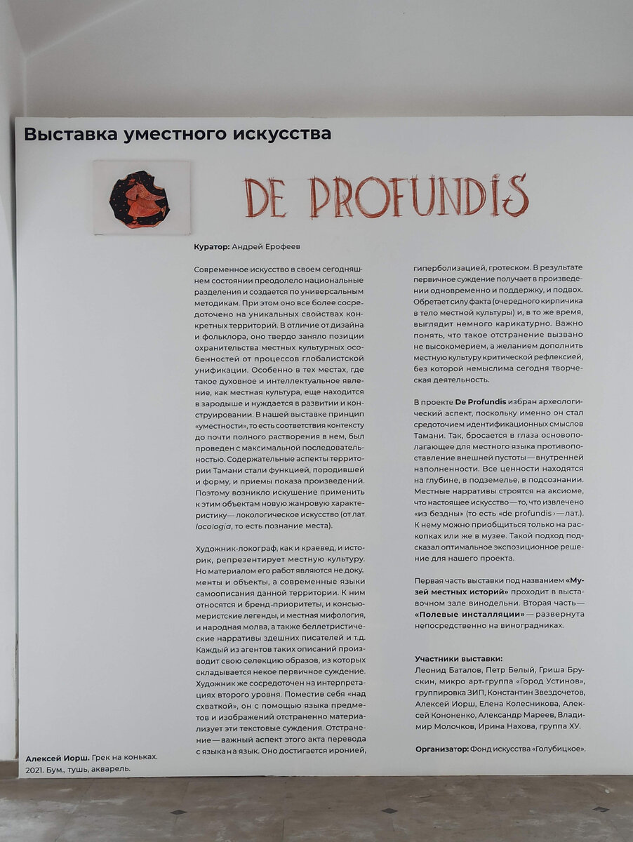 Выставка в Фонде Искусств Голубицкое