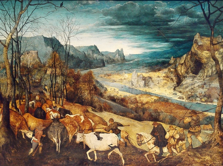 Питер Брейгель Старший, «Возвращение стада. Осень», 1565