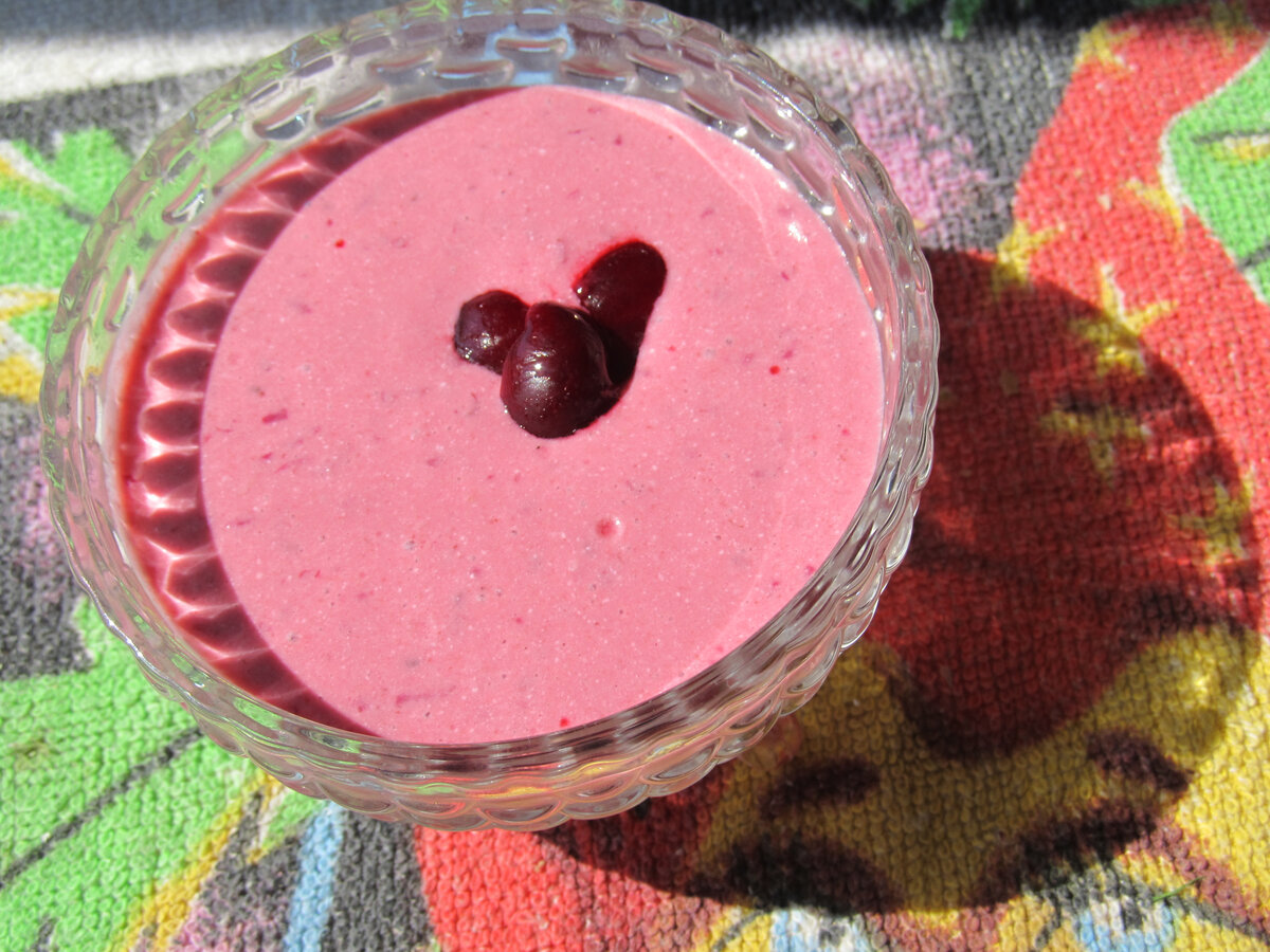 Вишнёвый чудо-творожок без творога