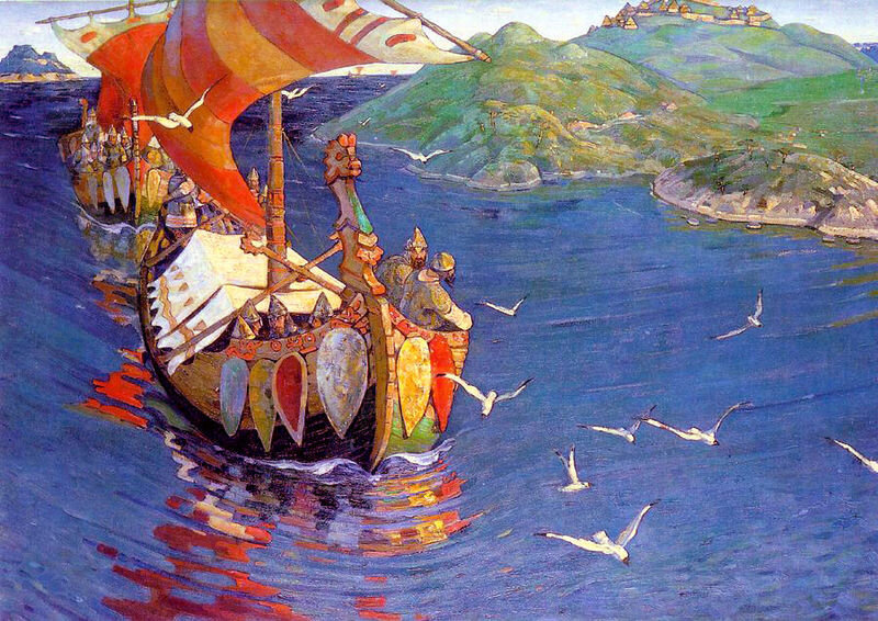Николай Рерих, «Заморские гости», 1901 (Государственная Третьяковская галерея)