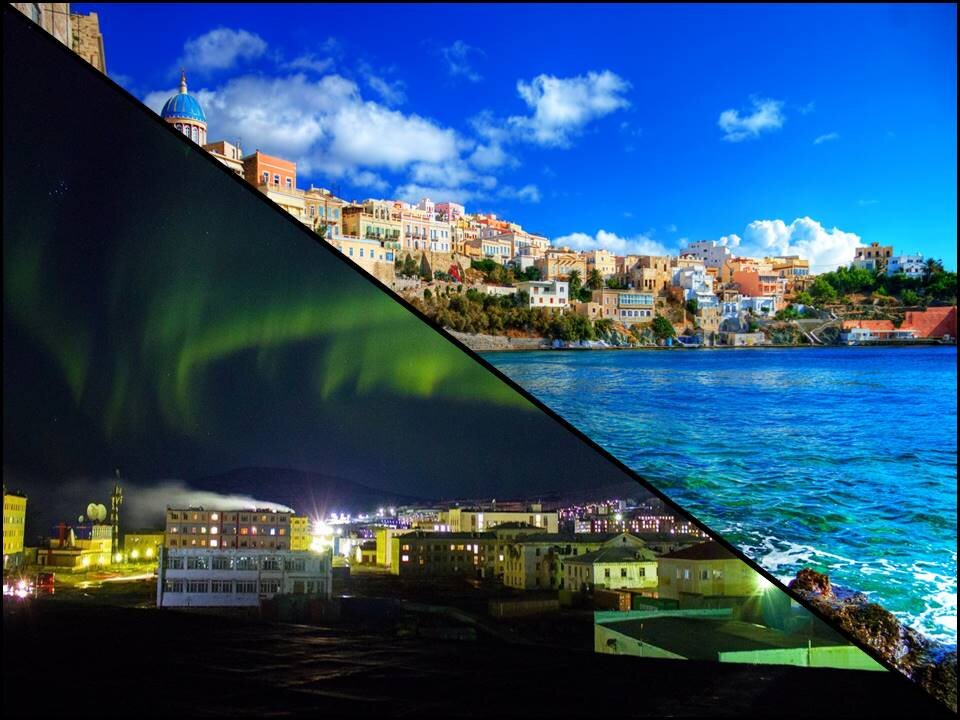 Северное сияние или морское побережье? Извечный вопрос...