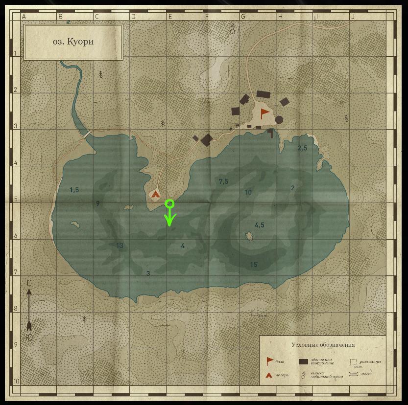 около палатки