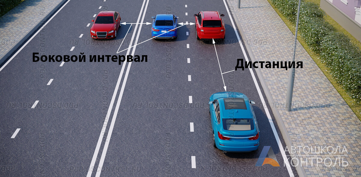 Расположение транспортных средств на проезжей части нестеров