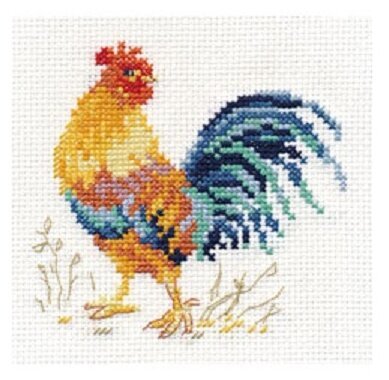 Петушок от фирмы Алиса, конечно значительно детальней, мой был гораздо проще, но тоже яркий.