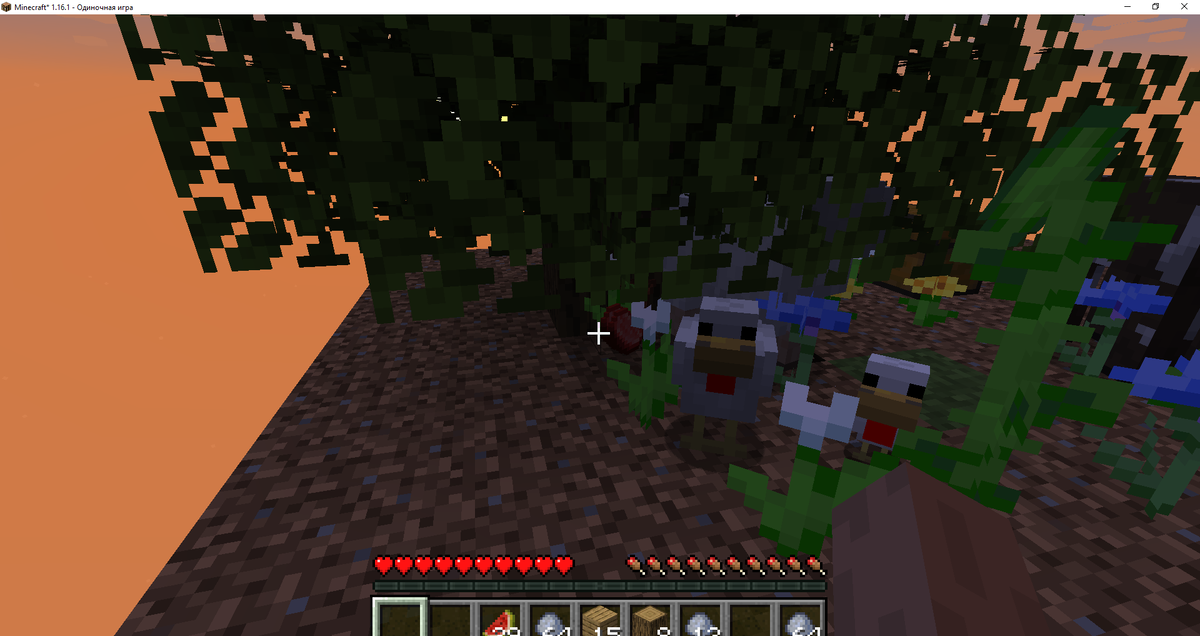 Старая корова задохнулась в дереве