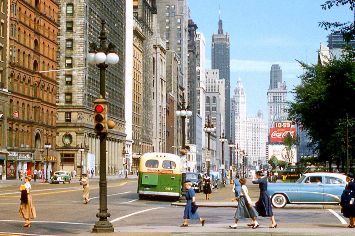 Сша 1950. Чикаго 60е. Америка 1950 Нью Йорк. Chicago 1950s улицы. Нью-Йорк 60-х годов.