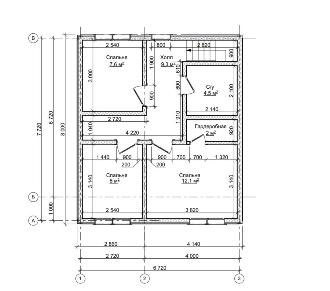 План дома. 2 этаж