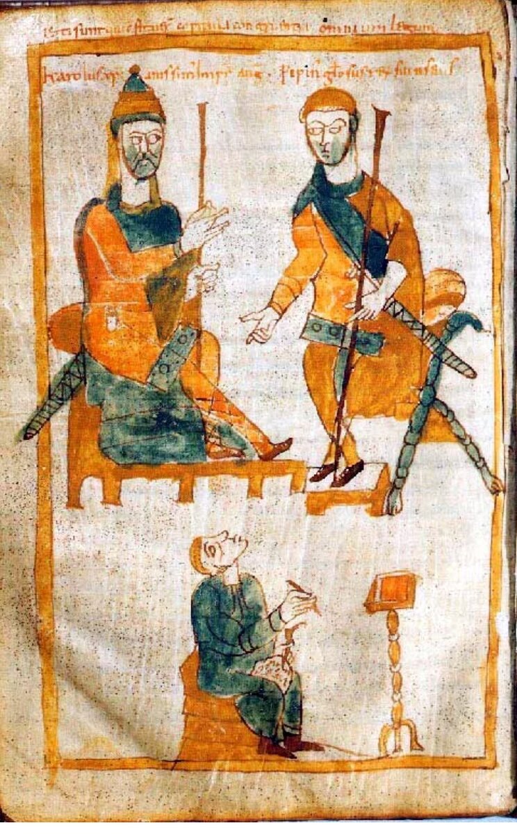 Карл Великий и Пипин Горбатый.