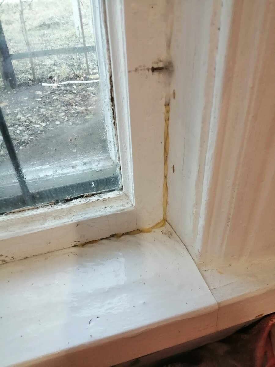 Заткнула щели в оконных проемах