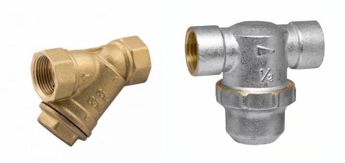 Косой фильтр (слева) и горизонтальный фильтр (справа)