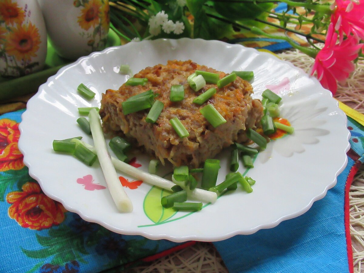 Запеканка с фаршем и гречкой