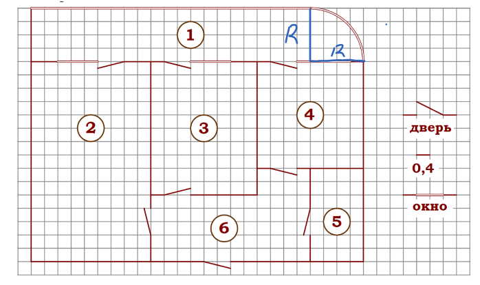 На рисунке изображен план квартиры 0.4. Задача план двухкомнатной квартиры. На рисунке изображен план двухкомнатной квартиры. ОГЭ план двухкомнатной квартиры. Как найти радиус закругления лоджии со стороны кухни.