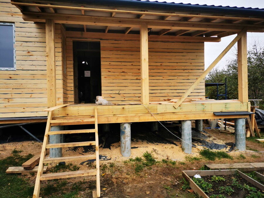 Дом в процессе строительства