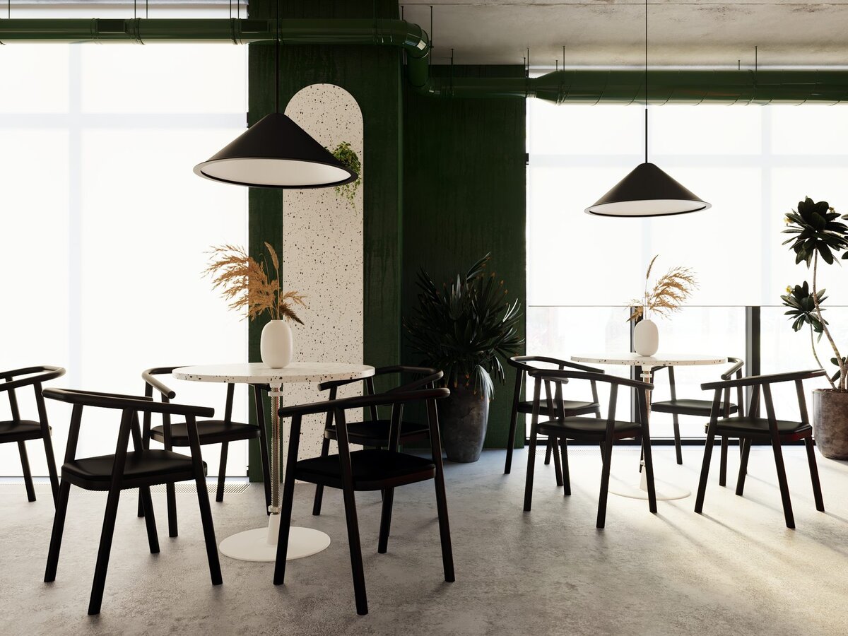 Проект интерьера кофейни GREEN COFFEE | kuznetsovanton.ru