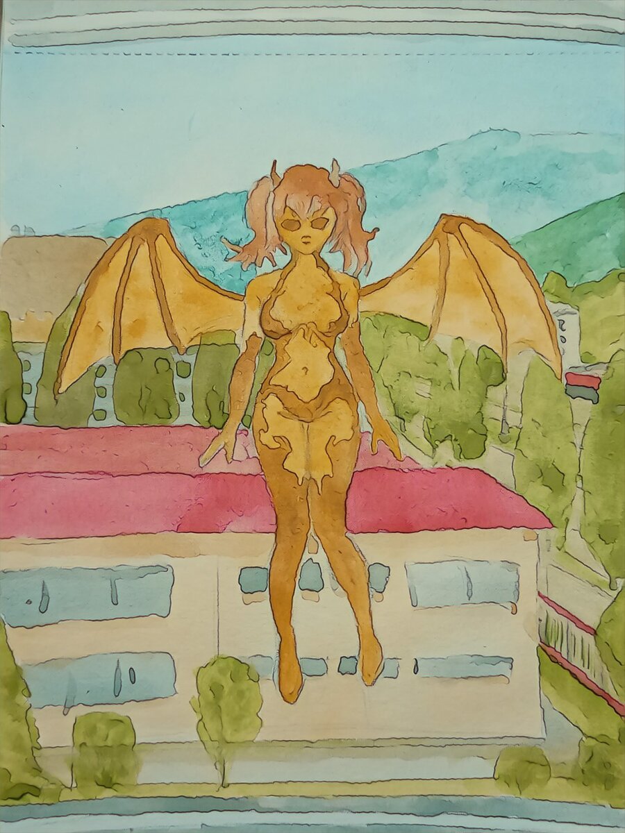 Типичный аниме-суккуб. Надеюсь это не слишком откровенный контент.