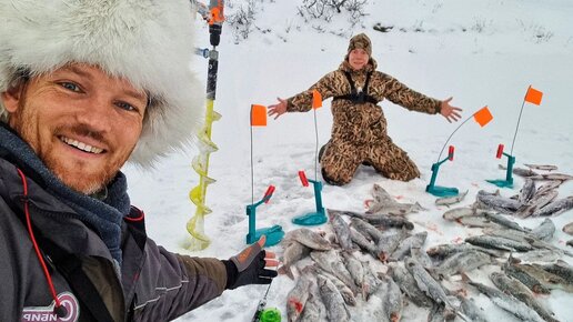 ЛОВИМ МЕШКАМИ АЖ ДУРНО!!! ЭТО СЕВЕРНАЯ РЫБАЛКА! Рыбалка в Заполярье часть 8