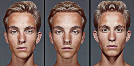 Отражались какое лицо. Брэд Питт симметрия лица. Симметричное лицо. Асимметрия лица. Половина лица.