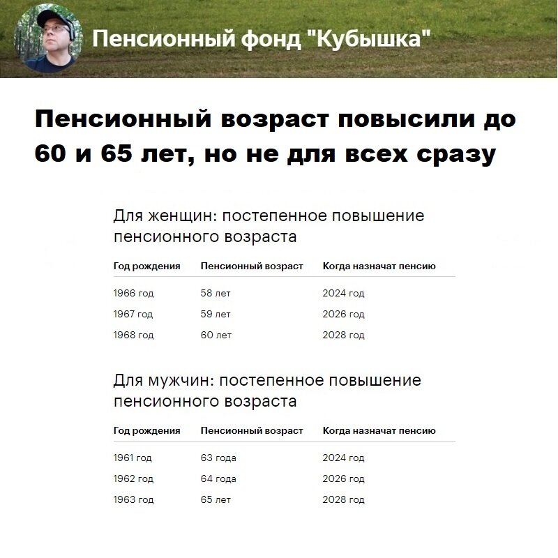 Пенсионный возраст повысили до 60 и 65 лет, но не для всех сразу