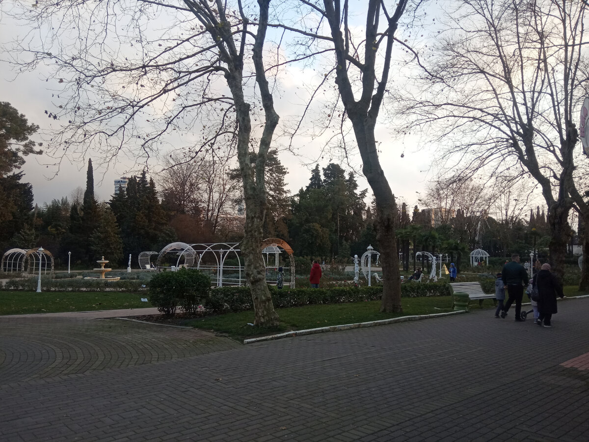 парк ривьера зимой