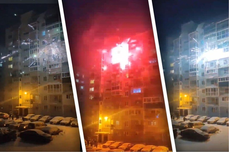     Фейерверки летели прямо в дом. Фото: предоставлено очевидцами