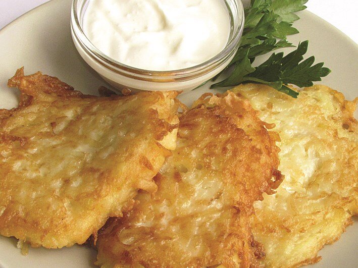    Драники с луком и салом