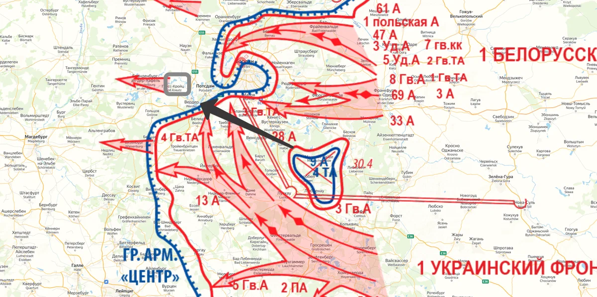 Штурм зееловских высот карта